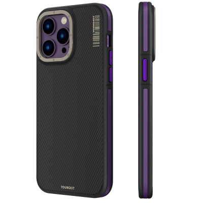 Apple iPhone 13 Pro Max Kılıf M-safe Şarj Özellikli YoungKit 600D Kapak - 4