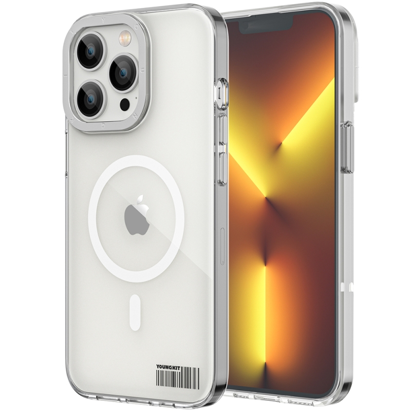 Apple iPhone 13 Pro Max Kılıf Magsafe Şarj Özellikli Youngkit Coloured Glaze Serisi Kapak - 1