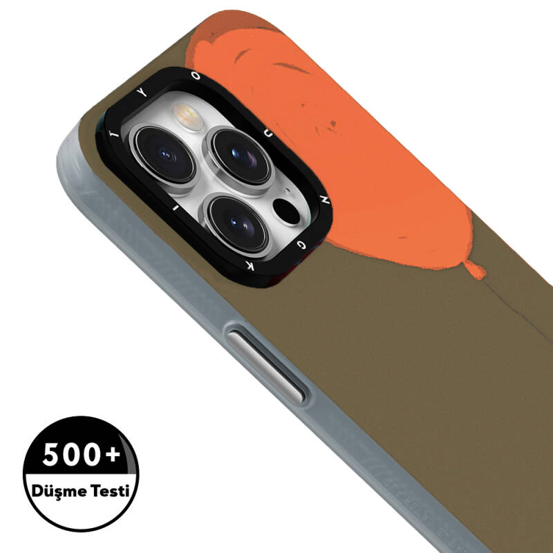 Apple iPhone 13 Pro Max Kılıf Magsafe Şarj Özellikli Youngkit Orange Serisi Flying Balloon Kapak - 4