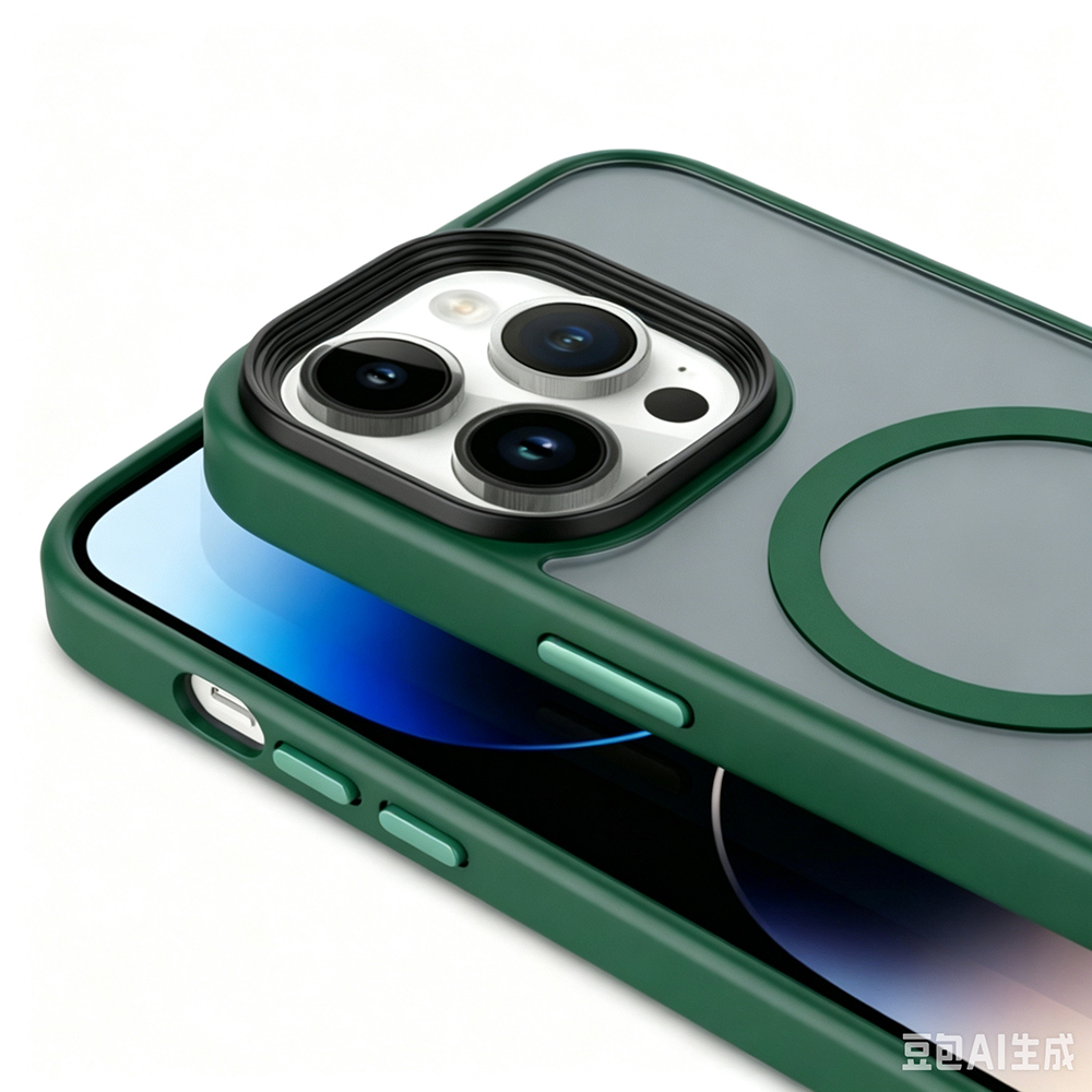 Apple iPhone 13 Pro Max Kılıf Mat Arka Yüzey Wireless Şarj