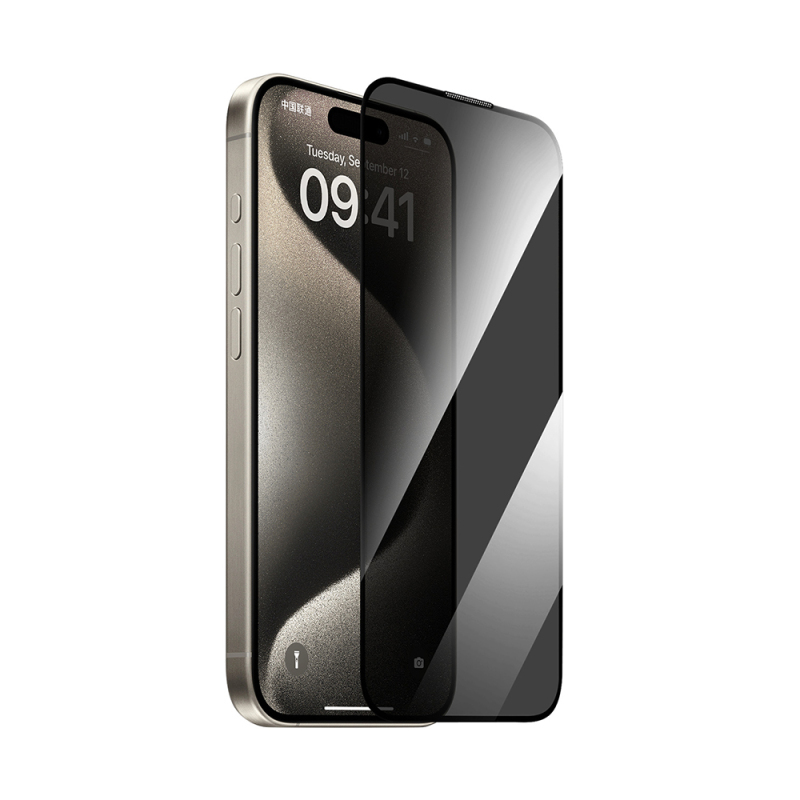 Apple iPhone 13 Pro Max Wiwu GT-011 Antibacterial Polymer Oleophobic Coating Tempered Privacy Glass Screen Protector - 3