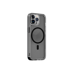 Apple iPhone 13 Pro Max Wiwu Magsafe Şarj Özellikli Lens Korumalı Şeffaf Silikon Kapak - 3
