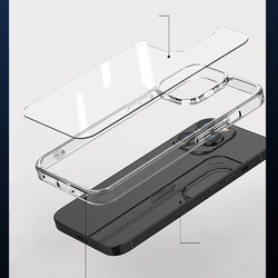 Apple iPhone 13 Pro Max Wiwu Magsafe Şarj Özellikli Lens Korumalı Şeffaf Silikon Kapak - 12