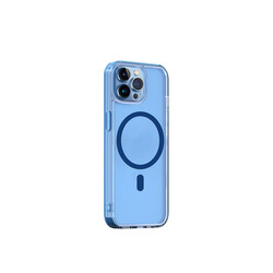 Apple iPhone 13 Pro Max Wiwu Magsafe Şarj Özellikli Lens Korumalı Şeffaf Silikon Kapak - 1