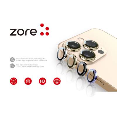 Apple iPhone 13 Pro Max Zore CL-12 Premium Safir Parmak İzi Bırakmayan Anti-Reflective Kamera Lens Koruyucu - 7