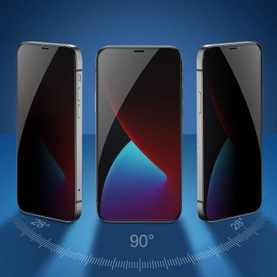 Apple iPhone 13 Pro Max Zore Kolay Uygulama Aparatlı 5D Magic Privacy Glass Hayalet Cam Ekran - 5