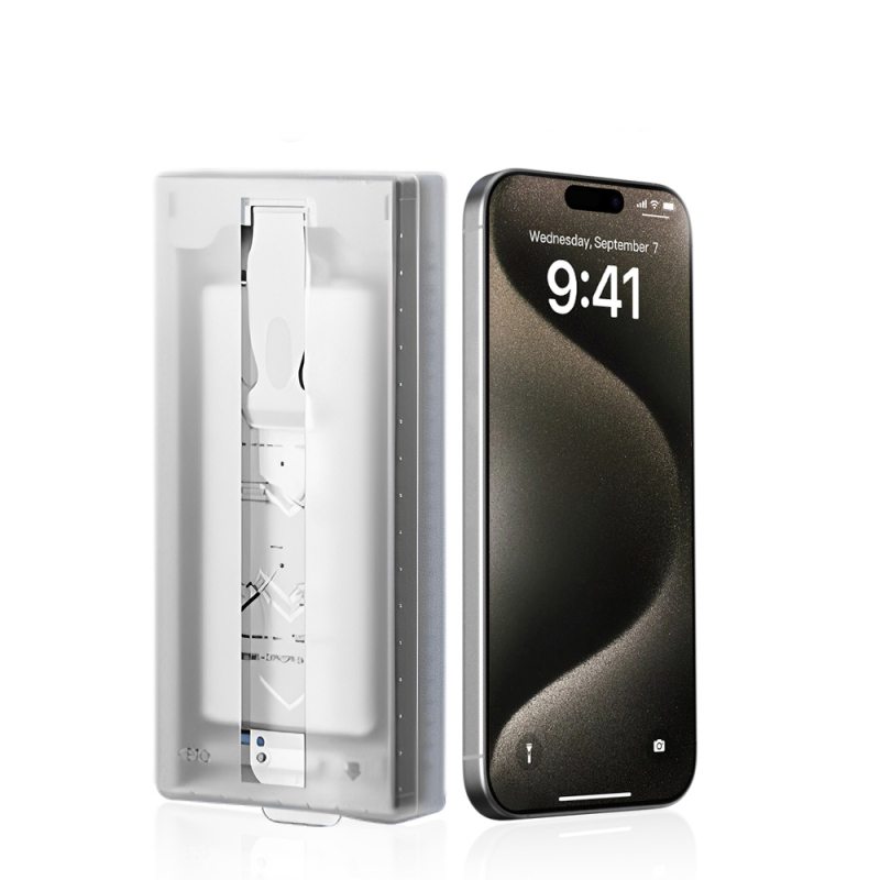 Apple iPhone 13 Zore 3D Oliv HD Temperli Cam Ekran Koruyucu + Kolay Uygulama Aparatı - 2
