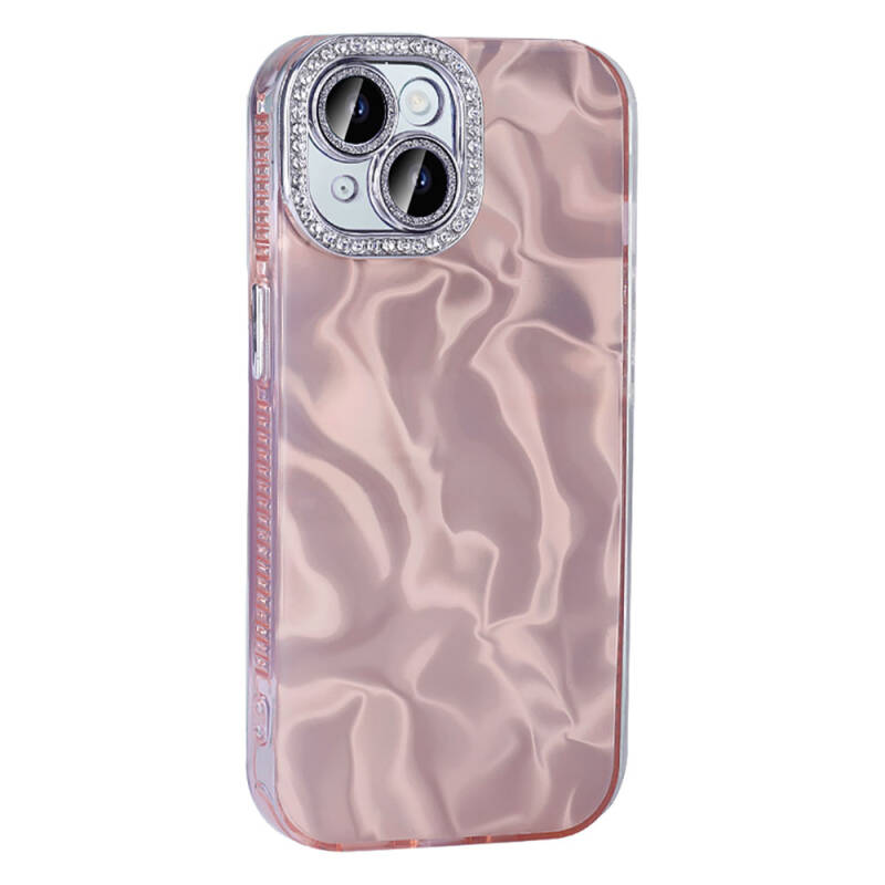 Apple iPhone 14 Case Airbag Shiny Stone Detail Design Zore Esila Cover - 5