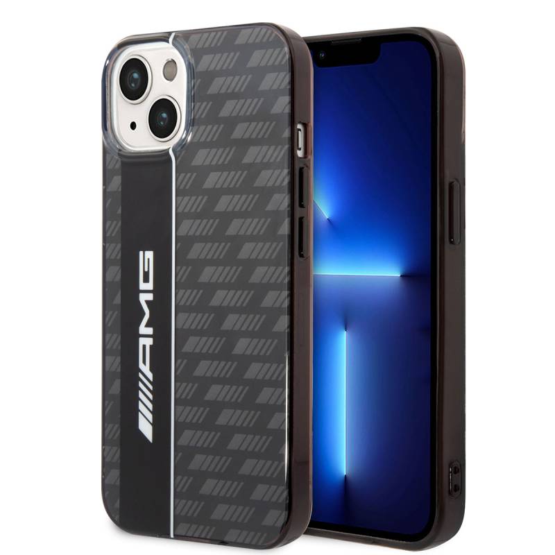 Apple iPhone 14 Case AMG Transparent Double Layer Carbon Design II Cover - 1