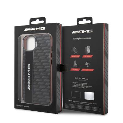 Apple iPhone 14 Case AMG Transparent Double Layer Carbon Design II Cover - 3