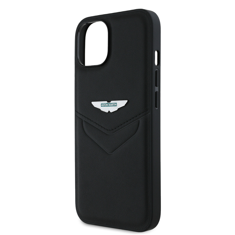 Apple iPhone 14 Case Aston Martin Original Licensed Victory Design PU Leather Metal Logo Cover - 5