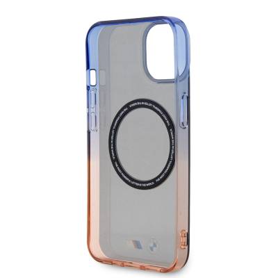 Apple iPhone 14 Case BMW Magsafe Charging Featured Transparent Color Transition Design Cover - 6