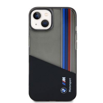 Apple iPhone 14 Case BMW Original Licensed Semi-Transparent M Design Striped Cover - 4