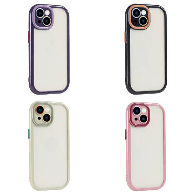 Apple iPhone 14 Case Camera Protected Colorful Edge Frame Design Zore Vitamin Cover - 3