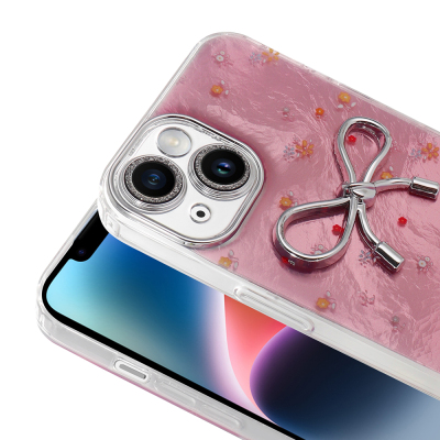 Apple iPhone 14 Case Camera Protection Figured Zore Ponti Silicone Cover - 7