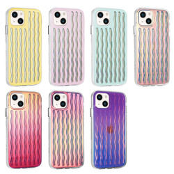 Apple iPhone 14 Case Embossed Wave Design Silicone Zore Ismira Cover - 2
