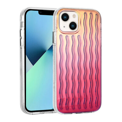 Apple iPhone 14 Case Embossed Wave Design Silicone Zore Ismira Cover - 3