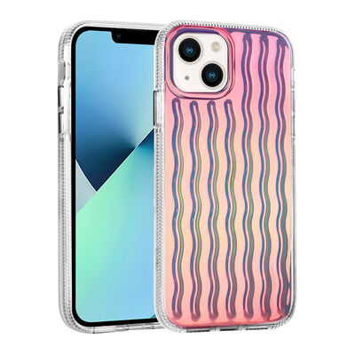 Apple iPhone 14 Case Embossed Wave Design Silicone Zore Ismira Cover - 6