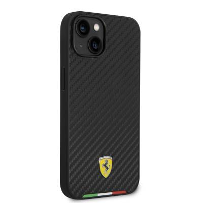 Apple iPhone 14 Case Ferrari Magsafe Carbon Italian Flag Design Cover with Charger - 8