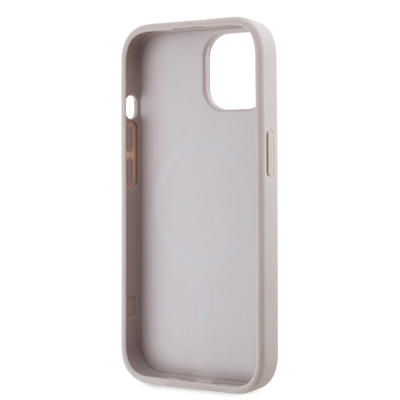 Apple iPhone 14 Case Guess Original Licensed Magsafe Charging Featured 4G Pattern Text Logo Cover - 10