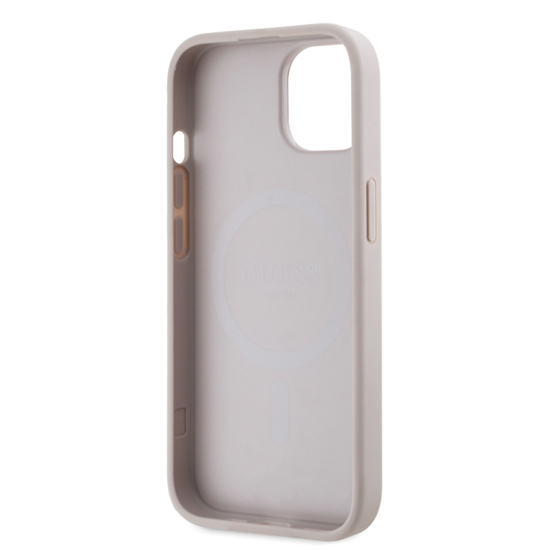 Apple iPhone 14 Case Guess Original Licensed Magsafe Charging Featured 4G Pattern Text Logo Cover - 10