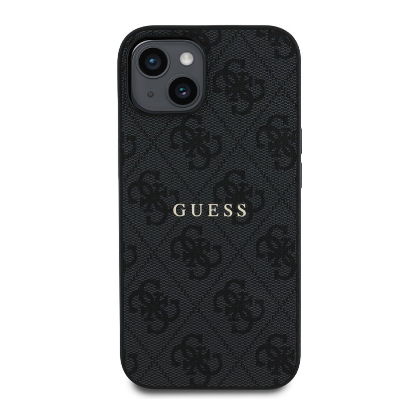 Apple iPhone 14 Case Guess Original Licensed Magsafe Charging Featured 4G Pattern Text Logo Cover - 20