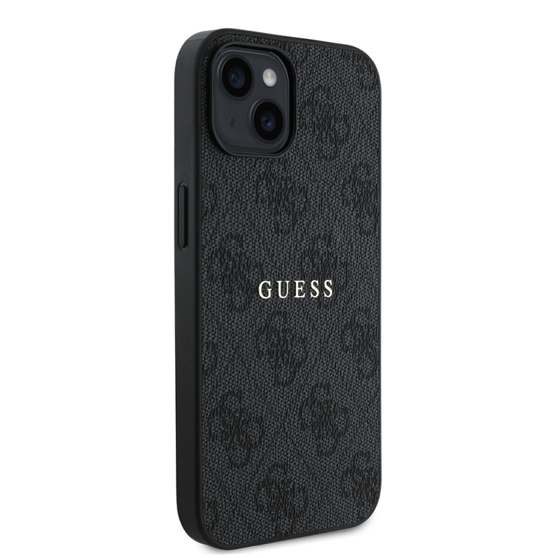 Apple iPhone 14 Case Guess Original Licensed Magsafe Charging Featured 4G Pattern Text Logo Cover - 21