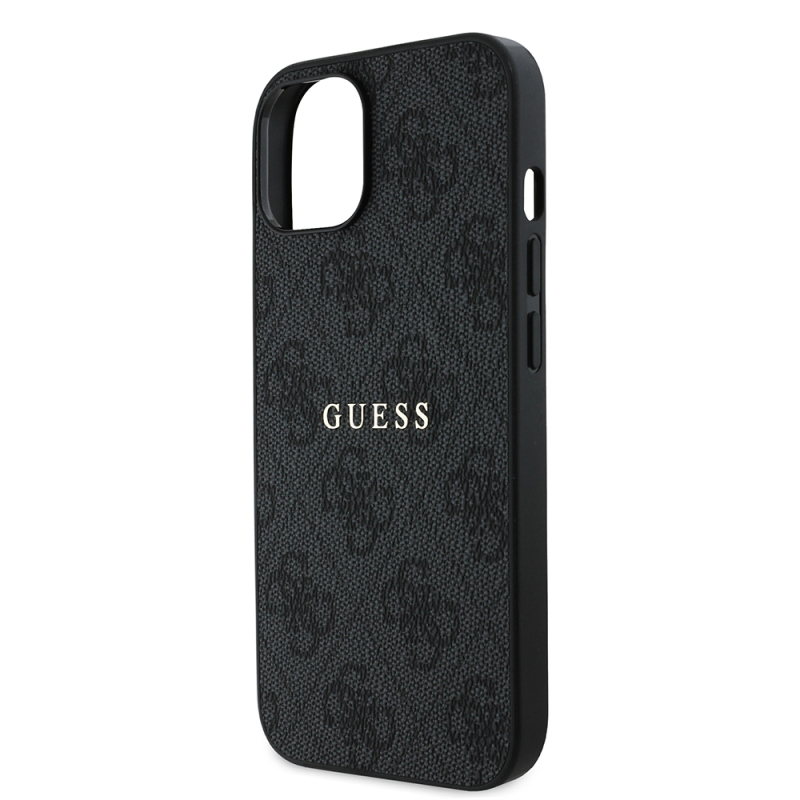 Apple iPhone 14 Case Guess Original Licensed Magsafe Charging Featured 4G Pattern Text Logo Cover - 23