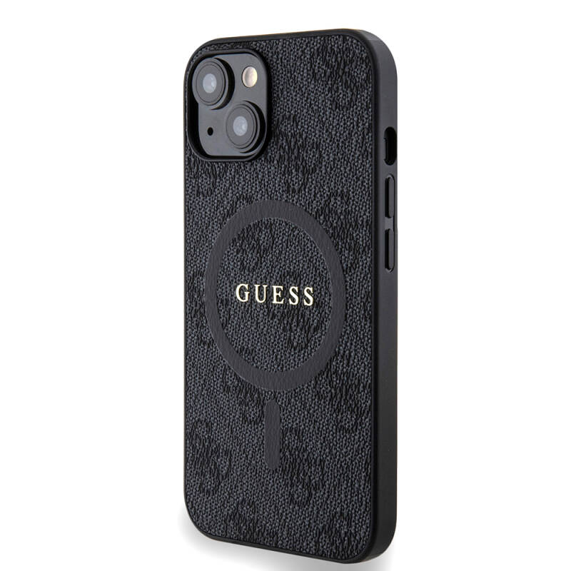 Apple iPhone 14 Case Guess Original Licensed Magsafe Charging Featured 4G Patterned Text Logo Cover - 2