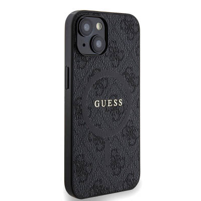 Apple iPhone 14 Case Guess Original Licensed Magsafe Charging Featured 4G Patterned Text Logo Cover - 3