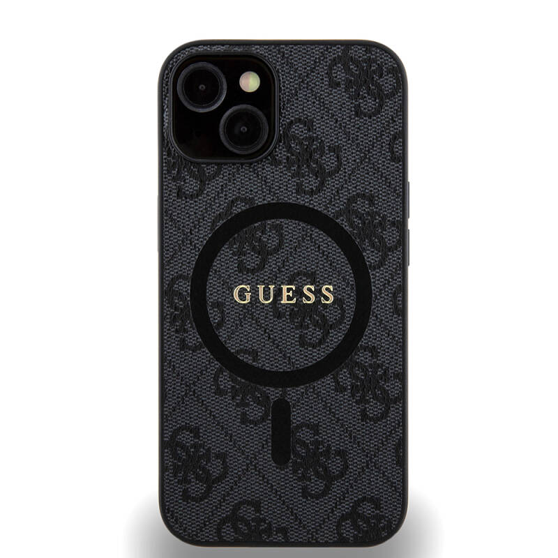 Apple iPhone 14 Case Guess Original Licensed Magsafe Charging Featured 4G Patterned Text Logo Cover - 16