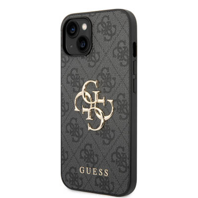 Apple iPhone 14 Case Guess PU Leather Cover with Large Metal Logo Design - 10