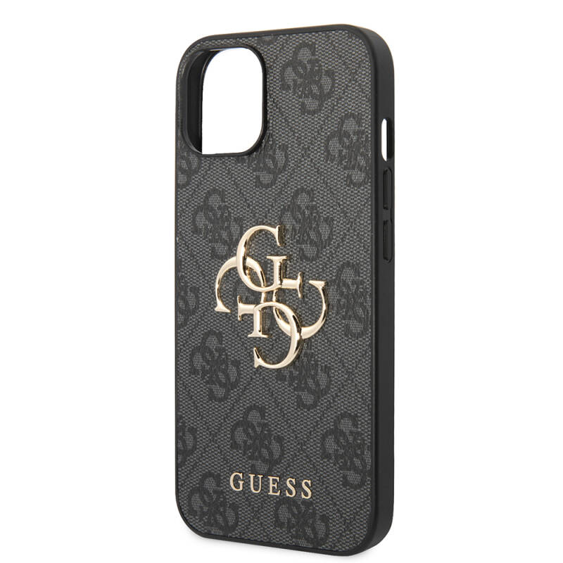 Apple iPhone 14 Case Guess PU Leather Cover with Large Metal Logo Design - 13