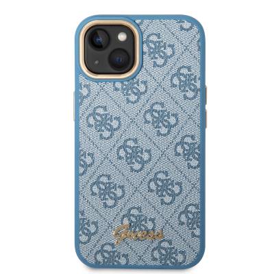 Apple iPhone 14 Case GUESS PU Leather Metal Logo Design Cover - 3