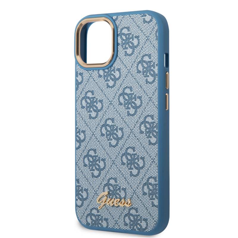 Apple iPhone 14 Case GUESS PU Leather Metal Logo Design Cover - 5