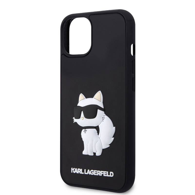 Apple iPhone 14 Case Karl Lagerfeld 3D Rubber Choupette Design Cover - 6