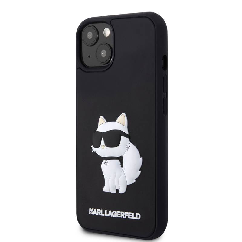 Apple iPhone 14 Case Karl Lagerfeld 3D Rubber Choupette Design Cover - 7