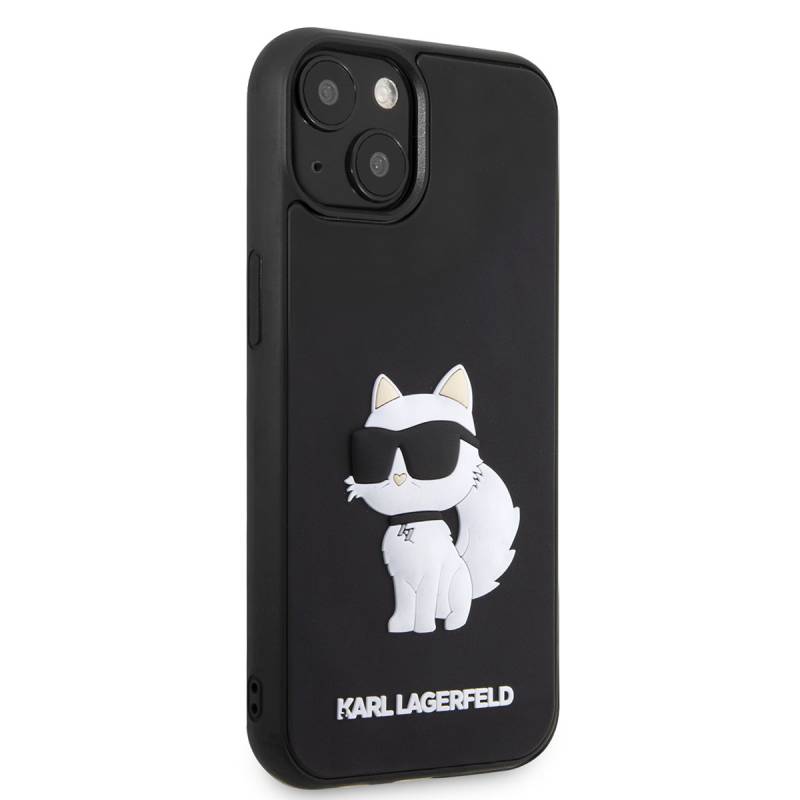 Apple iPhone 14 Case Karl Lagerfeld 3D Rubber Choupette Design Cover - 8