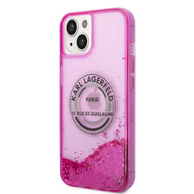 Apple iPhone 14 Case Karl Lagerfeld Liquid Glitter RSG Design Cover - 10