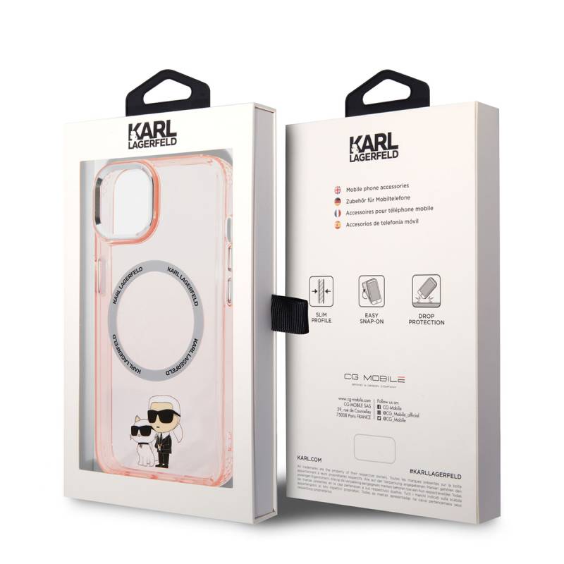 Apple iPhone 14 Case Karl Lagerfeld Magsafe K&C Design Cover with Charger - 7