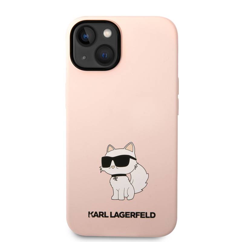 Apple iPhone 14 Case Karl Lagerfeld Silicone Choupette Design Cover - 4