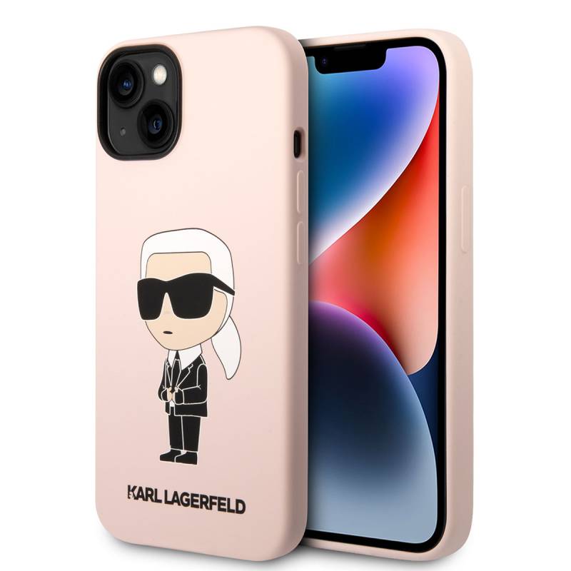 Apple iPhone 14 Case Karl Lagerfeld Silicone Karl Design Cover - 1