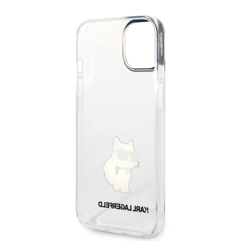 Apple iPhone 14 Case Karl Lagerfeld Transparent Choupette Design Cover - 3