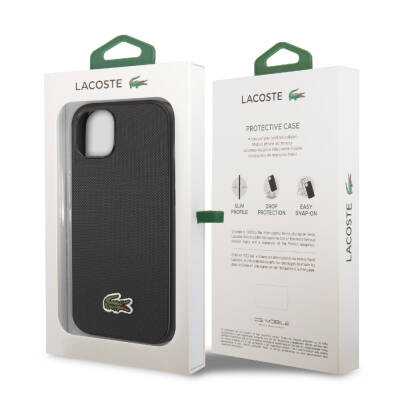 Apple iPhone 14 Case Lacoste Original Licensed PU Pique Pattern Back Cover with Iconic Crocodile Woven Logo - 8