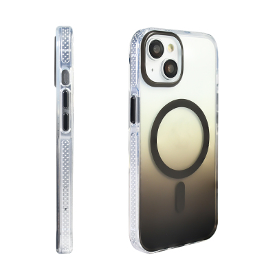 Apple iPhone 14 Case M-safe Charging Feature Transparent Color Transition Zore Toros Cover - 11