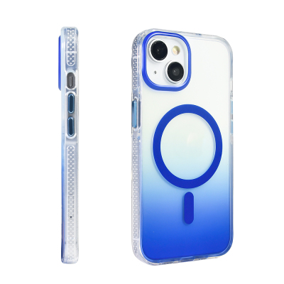 Apple iPhone 14 Case M-safe Charging Feature Transparent Color Transition Zore Toros Cover - 15