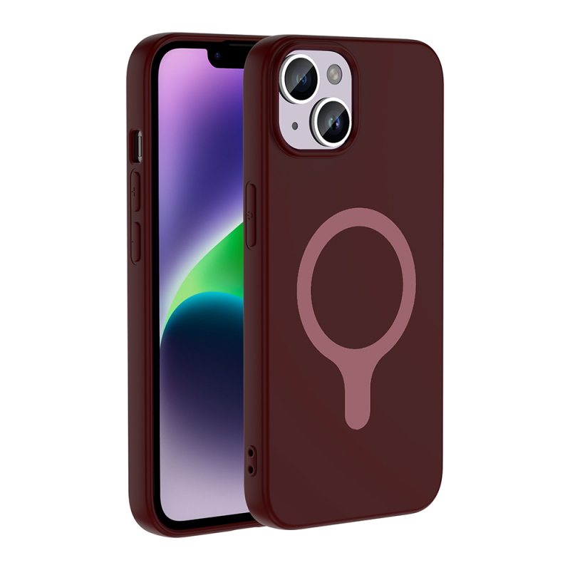 Apple iPhone 14 Case M-Safe Charging Feature Zore Aris Silicone Cover - 1