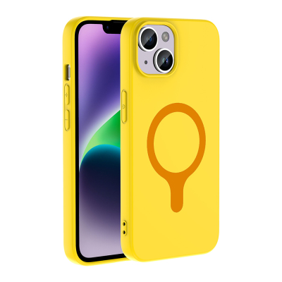 Apple iPhone 14 Case M-Safe Charging Feature Zore Aris Silicone Cover - 34