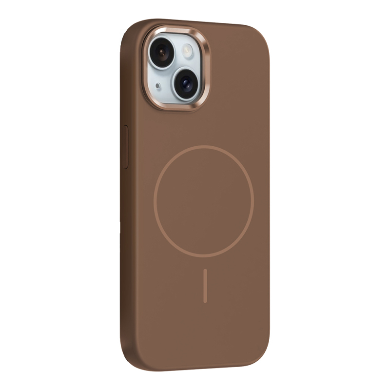 Apple iPhone 14 Case M-Safe Charging Metal Camera Frame Zore Edi Silicone Cover - 10
