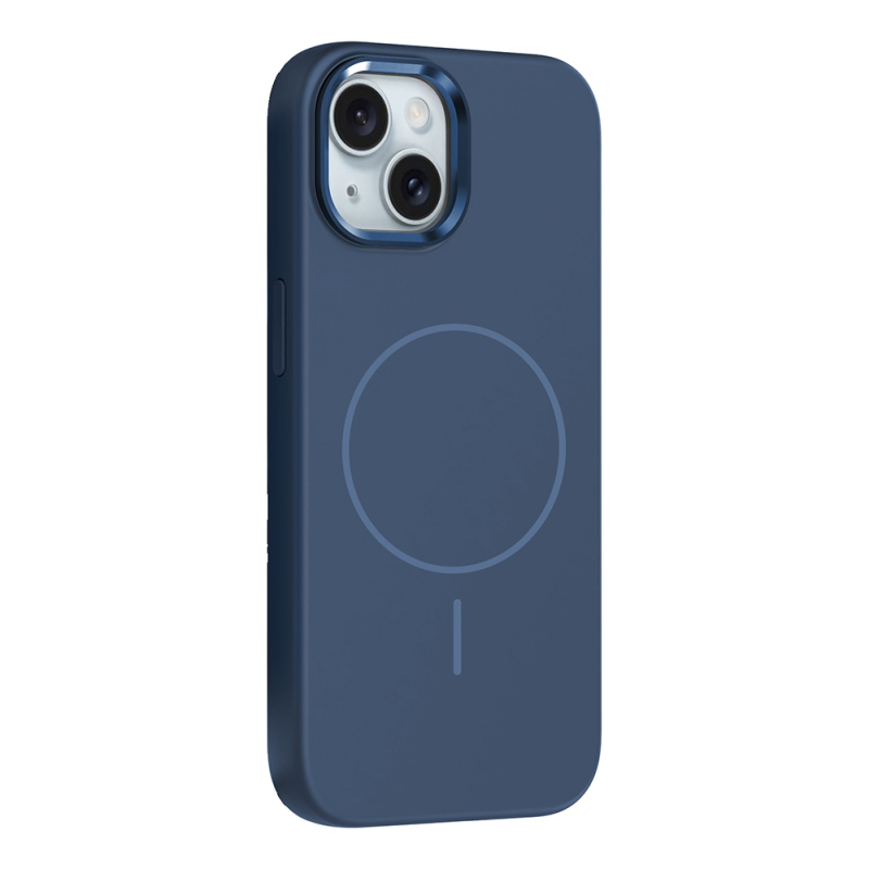 Apple iPhone 14 Case M-Safe Charging Metal Camera Frame Zore Edi Silicone Cover - 7